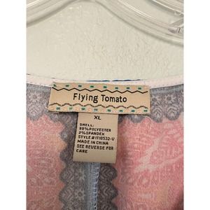 Flying Tomato Handkerchief Tunic Womens XL Colorful Geometric Boho Festival